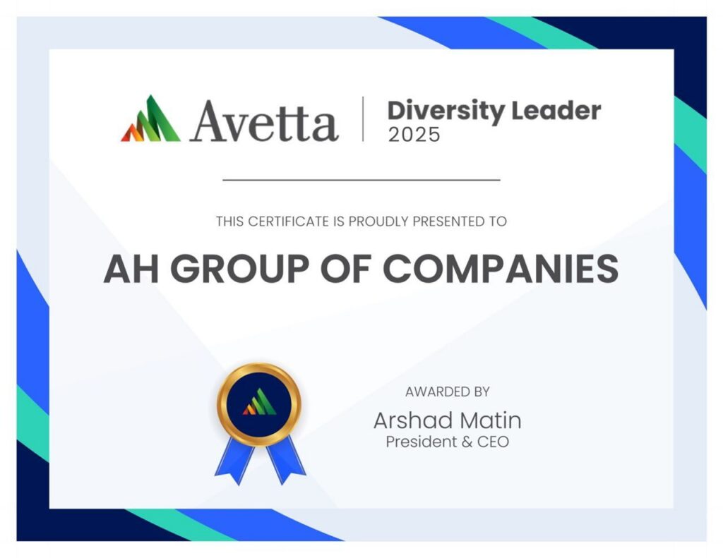 Avetta Diversity Leadership Award AHGroup 2025